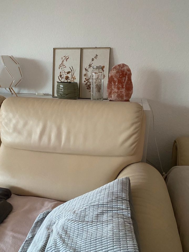 Sofa Sofas Leder beige ausziehbar Luxus hochwertig in Bayreuth