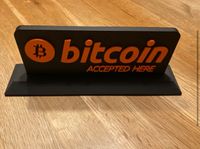 Bitcoin hier akzeptiert Schild/ Bitcoin accepted here sign Bayern - Dirlewang Vorschau