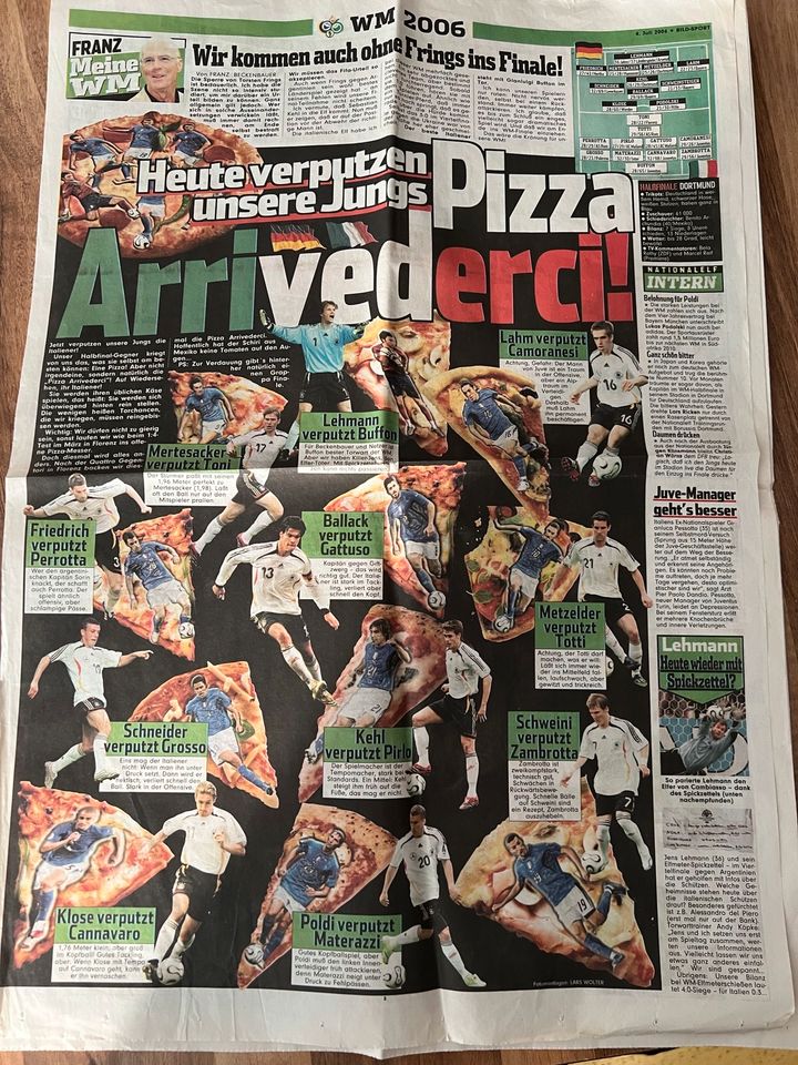Bild Zeitung WM 2006 Italien Deutschland DFB Sammler Nostalgie in Mannheim