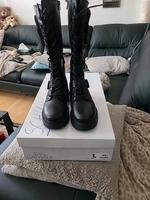 Bikerstiefel schwarz neuwertig Größe 38 sehr guter Zustand Sachsen-Anhalt - Naumburg (Saale) Vorschau
