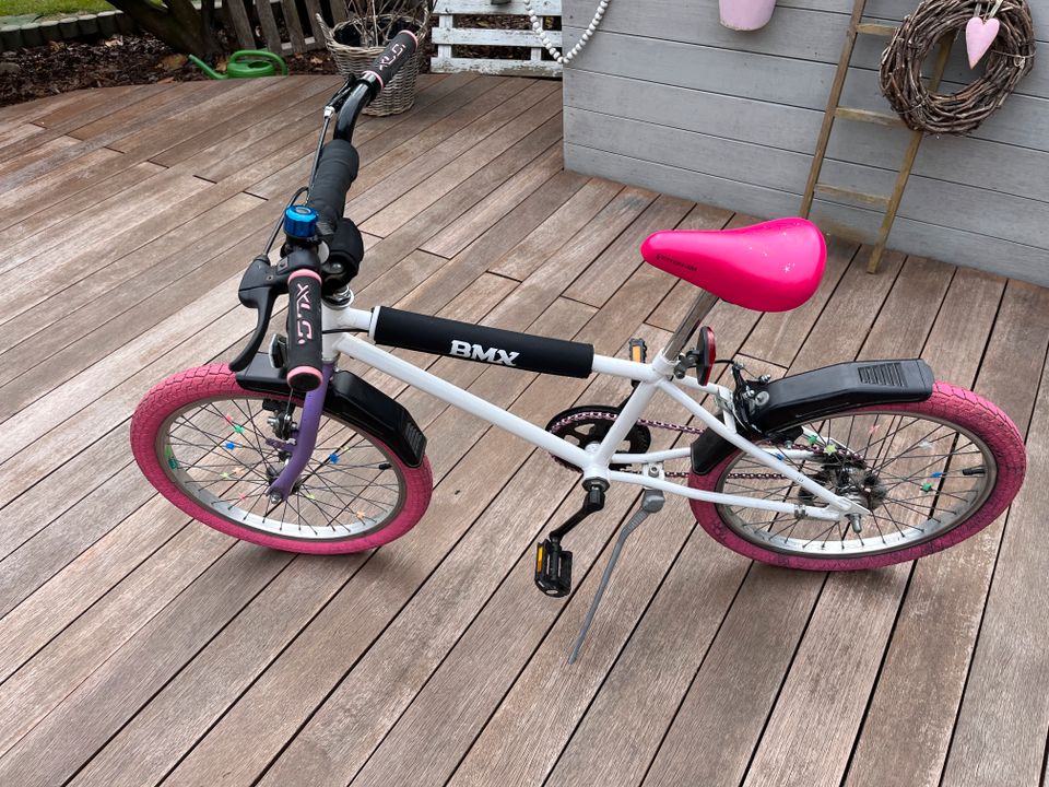 BMX Fahrrad Mädchen | 20 Zoll | Weiß-Rosa-Pink-Lila | UNIKAT in Hagen im Bremischen