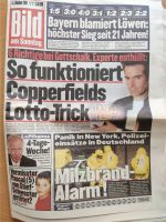 Bild am Sonntag BamS Zeitung 14.10.2001 So funktioniert Copperfie Nürnberg (Mittelfr) - Mitte Vorschau