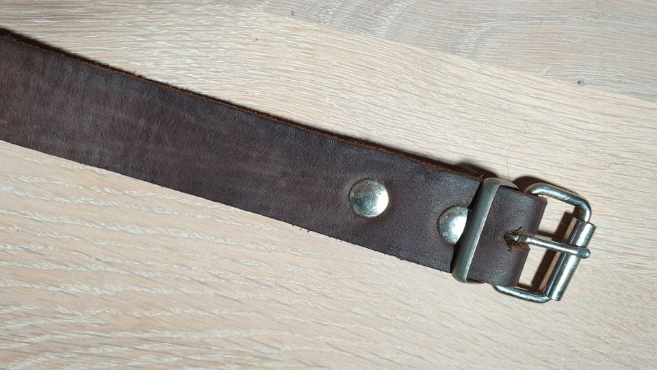 Halsband, Hundehalsband aus Leder in braun 60 cm in Korbach