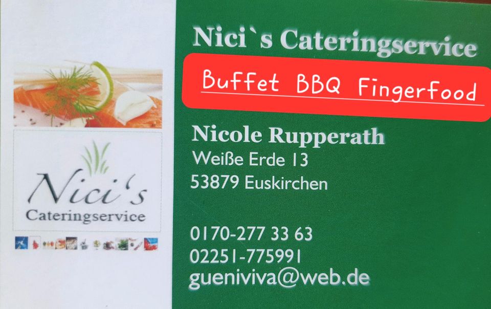 Catering Partyservice Buffet BBQ Fingerfood Hochzeit in Euskirchen