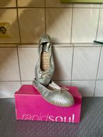 Espadrilles -Ballerinas -Rapid Soul -Silber Metallic-Gr. 41-Leder Baden-Württemberg - Uhingen Vorschau