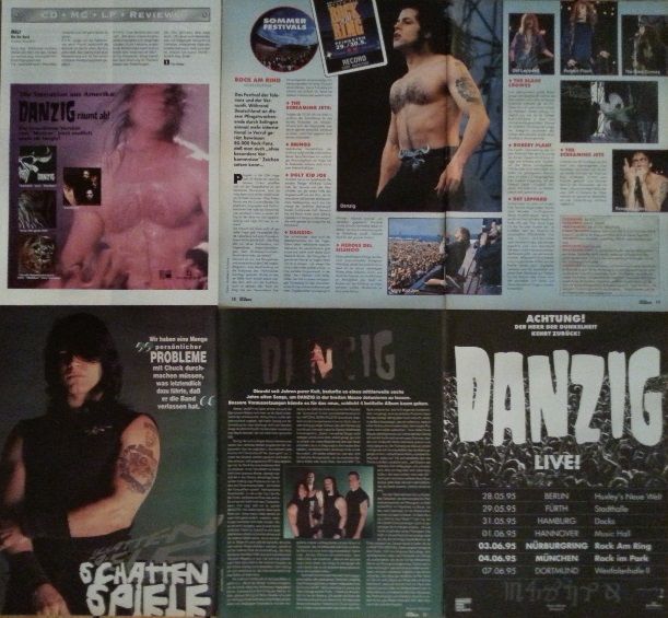 div. A4 Mini Poster / Interviews DANZIG Goth Punk MISFITS SAMHAIN in Köln