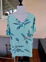 Cecil Shirt, Gr. L, mintgrün mit Blattmotiven, Viskose Hessen - Herborn Vorschau