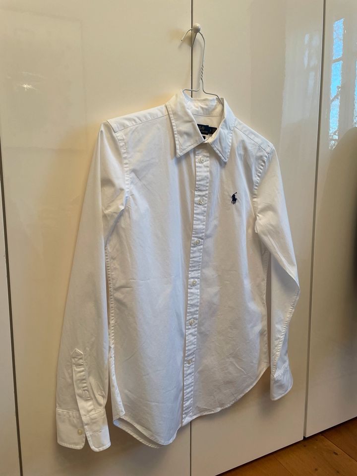 Polo Ralph Lauren Klassiche Bluse In Weiß Gr. XS in München