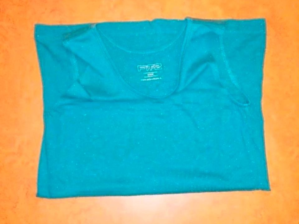 FITZ-Z crop Shirt + Top blau/türkis, weiß 164/170 in Neukieritzsch