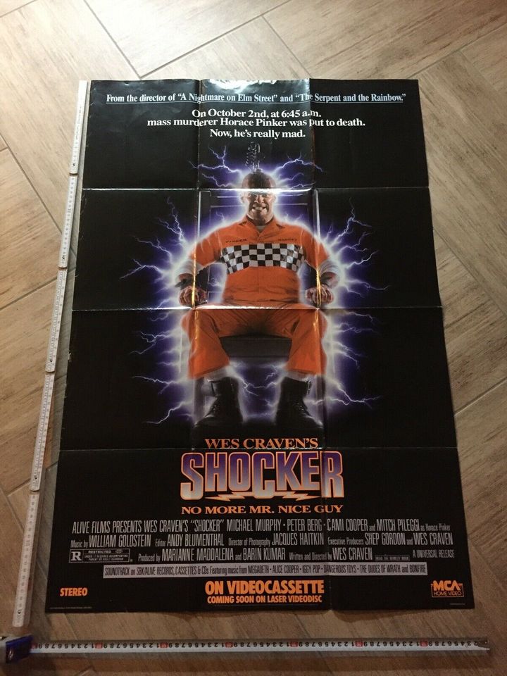 Filmposter - Wes Craven - Shocker - 1989 - Original in Frankfurt (Oder)