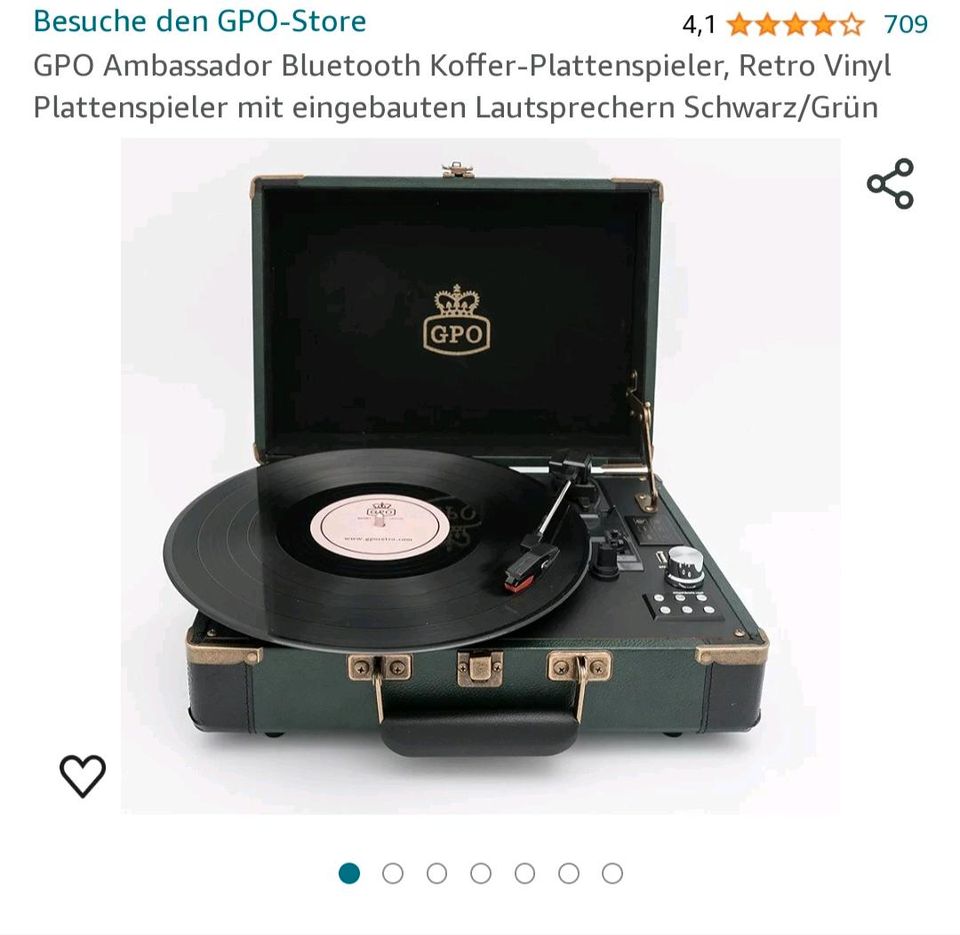 Kofferplattenspieler GPO Retro Vinyl/ Bluetooth in Celle