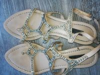 Zara Flip Flops/Sandalen mit Strass Steinen Baden-Württemberg - Ringsheim Vorschau