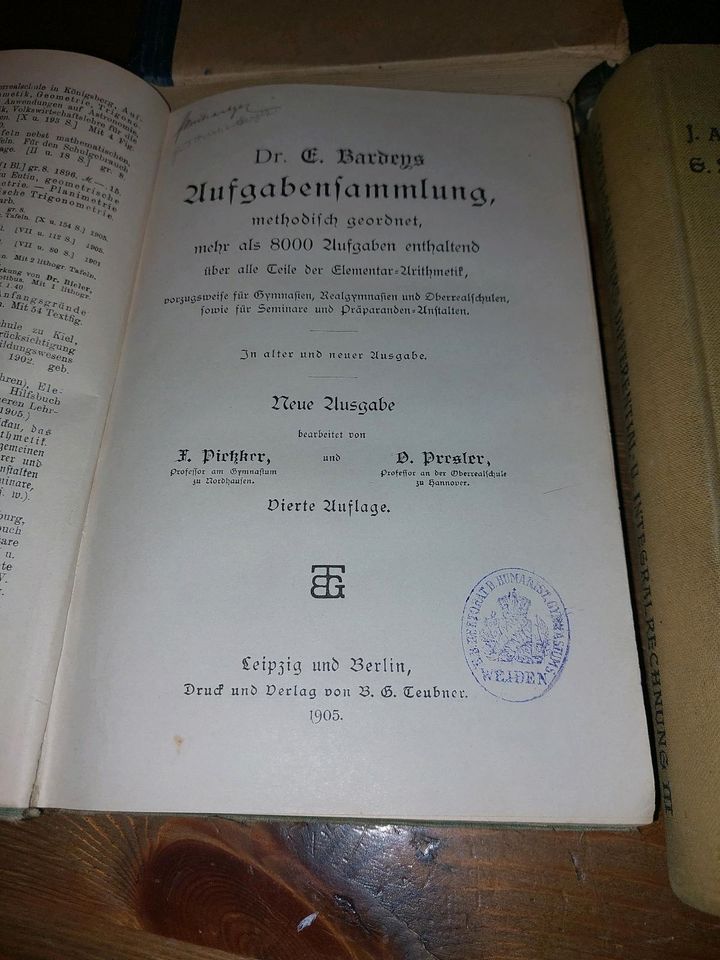 Set Sammlung alte antike Mathematik Bücher Differentialrevhnung in Lindenberg im Allgäu