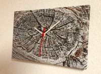 Wanduhr mit dekorativer Holzstruktur auf Leinwand 20x30cm Baden-Württemberg - Oberkirch Vorschau