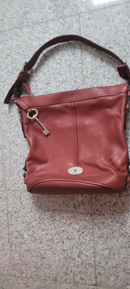 Fossil Tasche  Handtasche Leder braun-rot  NEU in Hamburg