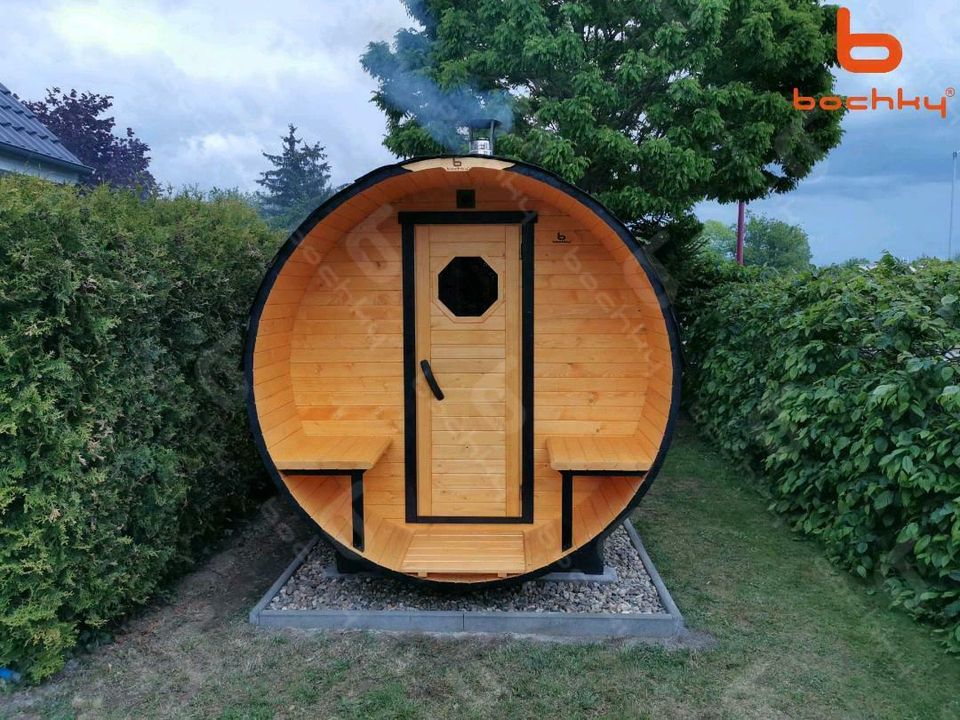 Fasssauna  2.8m mit Vordach,  Sauna ,mobile Sauna , bochky in Berlin