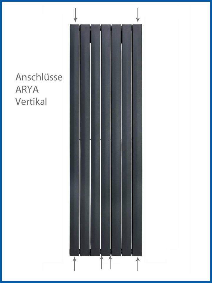 Paneel Heizkörper ARYA Vertikal Singel 528 x 800 mm. Schwarz in Berlin