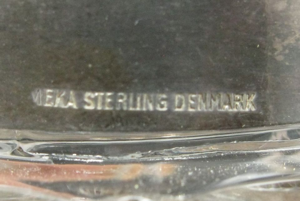 Zuckerstreuer Kristall, Silber , Emaille , Sterling , Denmark in Völklingen