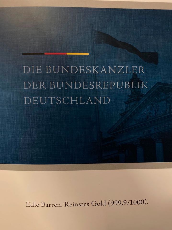 Verpackung Gold Barren die Bundeskanzler gegen kosten Übernahme in Ismaning