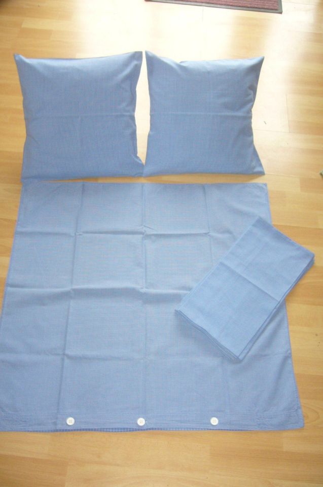 Kissen - Sofa Kissenbezüge in blau / weiß - klein - kariert in Hage