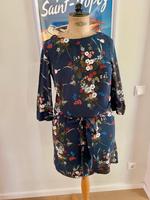 Promod kurzes Kleid M L 38 40 42 Blumen Vögel dunkelbau - wie neu Harburg - Hamburg Neugraben Vorschau