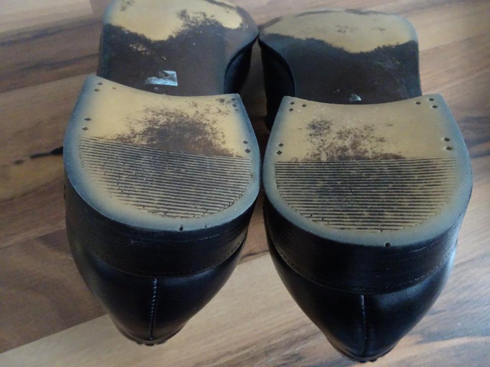 Schwarze Halbschuhe aus Leder von Gotthard, Gr. 8 1/2 G (43) in Langenzenn