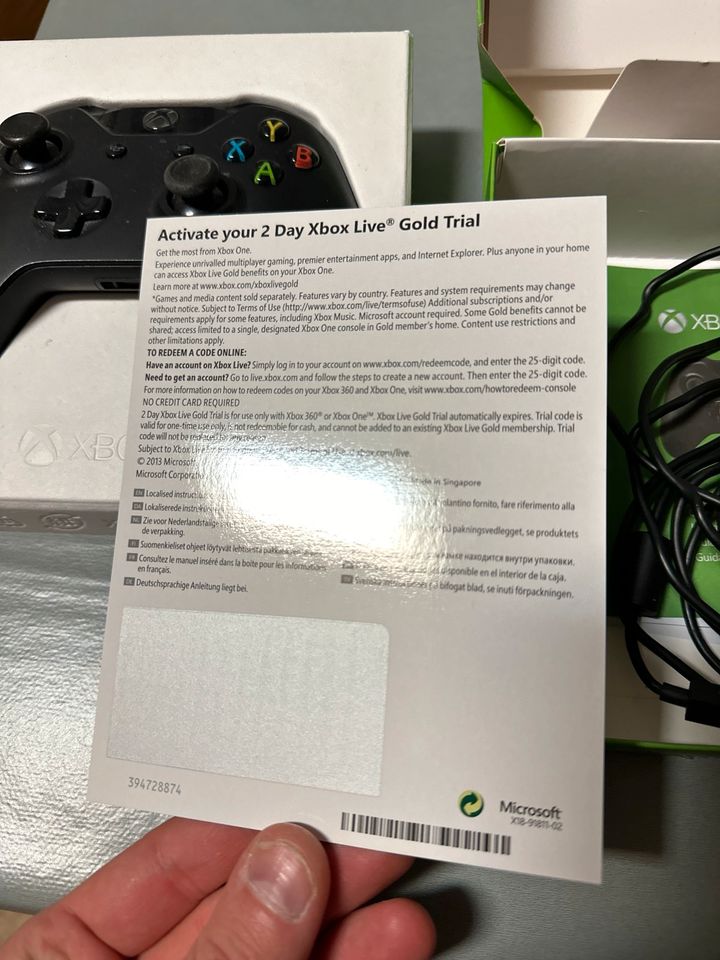 Xbox one Controller + 2 Tage XBOX LIVE GOLD ( für PC + Kabel ) in Reutlingen