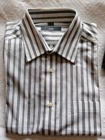 Herrenhemd TCM gestreift grau/weiß/beige 41/42 Brandenburg - Nauen Vorschau