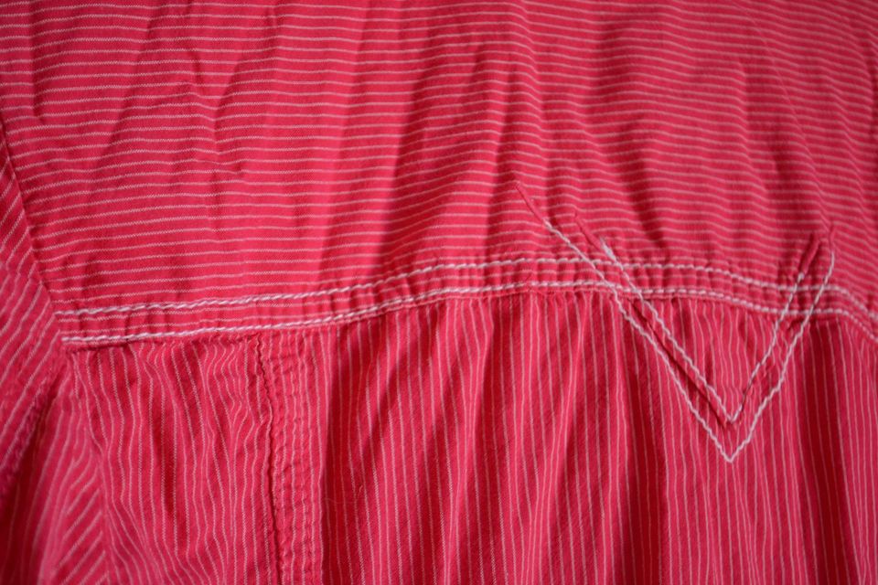 Damen Bluse Tom Tailor Gr. 36 Hemd pink rosa Streifen weiß in Freyung