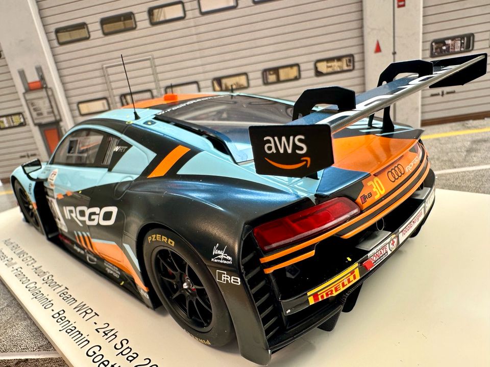 Spark 1:18 Audi R8 LMS GT3 24H SPA 2021 Limited 100 PCS GULF WRT in Passau