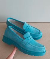 Vitaform Loafer neu gr.39 Veloursleder  hellblau Düsseldorf - Mörsenbroich Vorschau
