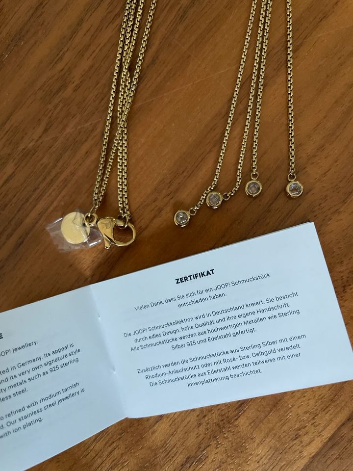 Halskette von Joop vergoldet (Sterlingsilber) mit Zertifikat in Bad  Zwischenahn - Ofen | eBay Kleinanzeigen ist jetzt Kleinanzeigen