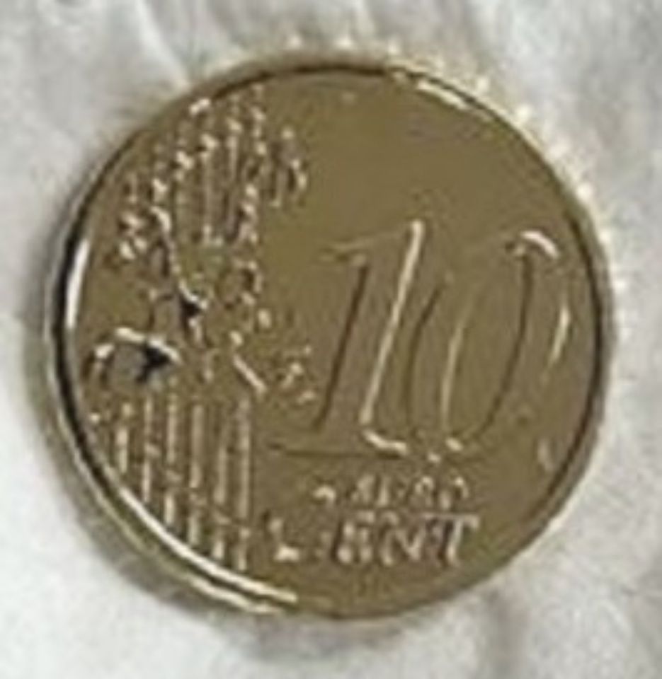 10 Euro Cent Finnland 1999 vergoldet in Essen