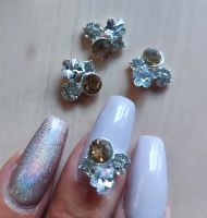 Nagel Modellage Overlays Blume Glitzerstein Silber **NEU** Dresden - Südvorstadt-Ost Vorschau