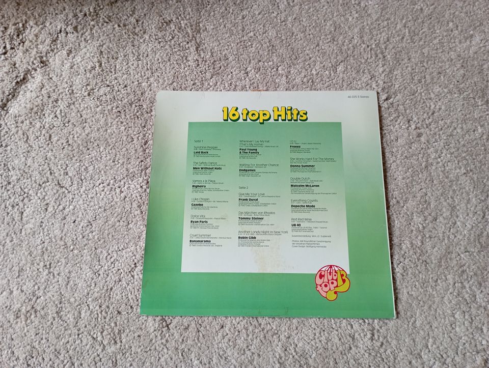 Club Top 13, 16 Top Hits,Nov/Dez. 1983,LP,Schallplatte,guter Zust in Hilter am Teutoburger Wald