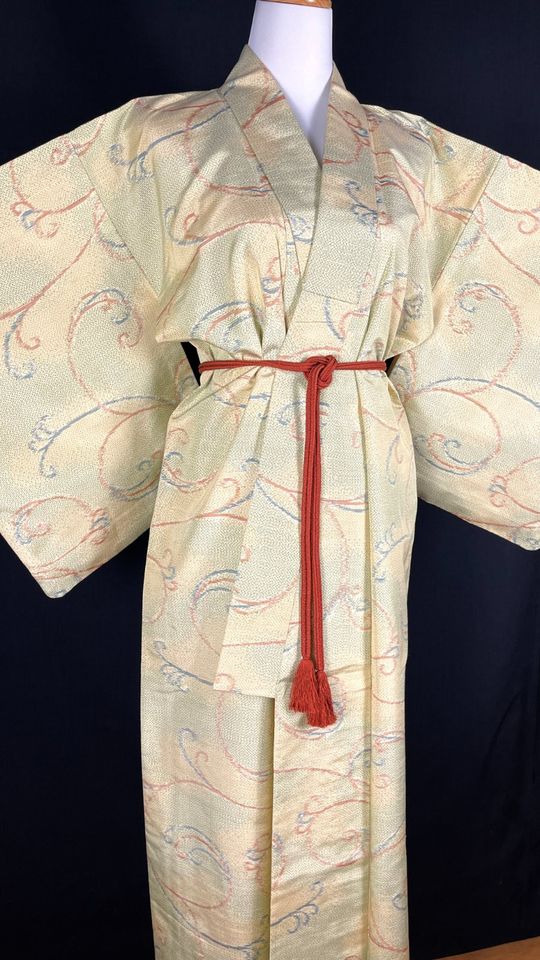 Vintage Yukata Jacke Kimono Japan Seide Baumwolle Gold in Berlin