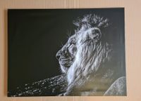 Leinwandbild Wandbild Bild Löwe schwarz weiß 80x60 Nordrhein-Westfalen - Greven Vorschau