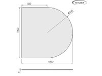 TermaTech Glas Bodenplatte halbrund 1000x1000mm | Funkenschutz Bayern - Pfarrkirchen Vorschau