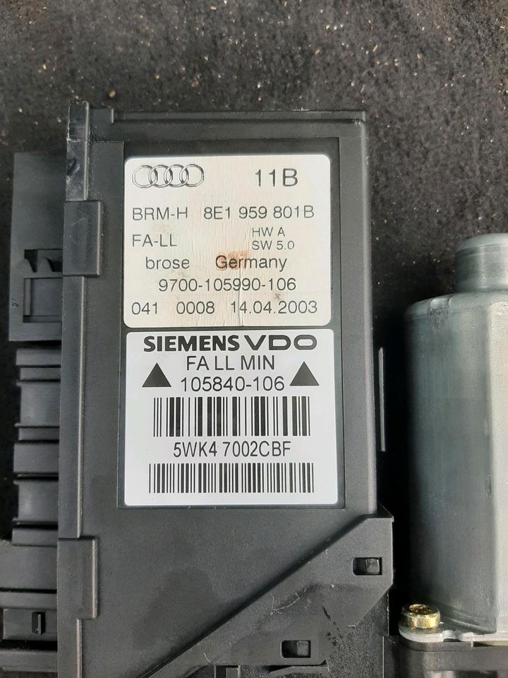 Audi A4 S4 B6 B7 8E Fenstermotor fensterheber Vorne Re oder Li in Herten