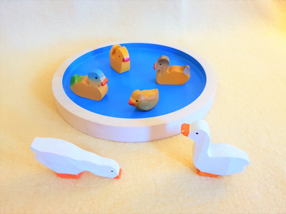 Enten Teich Weiher Trauffer Gänse Ostheimer Küken Tiere Waldorf in
