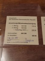 Abrechnung Mitnahmebescheinigung DDR Staatsbank Brandenburg - Stechow-Ferchesar Vorschau