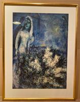 B03 Marc Chagall Kunstdruck im goldenen Rahmen 62,5x81cm Baden-Württemberg - Haigerloch Vorschau