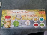 Gläser mit Deckel und Trinkhalm Baden-Württemberg - Auenwald Vorschau