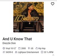 D Don - And You Know That Vinyl (2000) Nordrhein-Westfalen - Lotte Vorschau