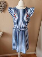 Shein Sommerkleid blau weiß gestreift bunt Stickerei boho Kleid Dresden - Coschütz/Gittersee Vorschau