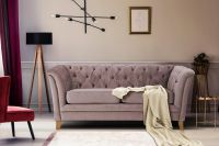 2-Sitzer New Port Sofa Couch Samtvelours Rosa UVP 829 € - 4494 Nordrhein-Westfalen - Bad Driburg Vorschau