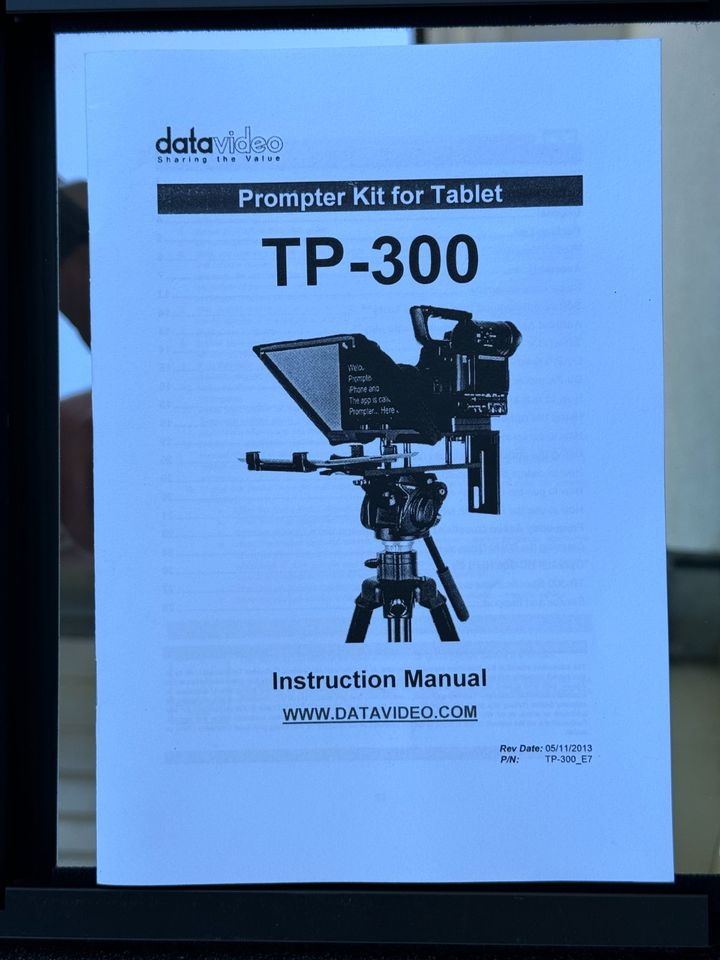 Teleprompter für Tablets DataVideo - TP-300 mit Koffer in Suhl