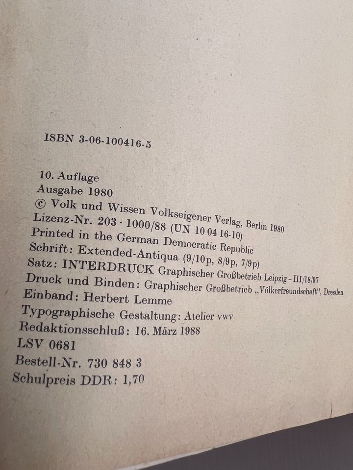 DDR Schulbuch Deutsche Rechtschreibung 10. Auflage 1980 in Pegau