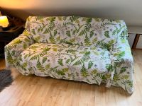 NEU Blätter Überwurf Sofa Couch 140x210 grün weiß Blumen Bayern - Kissing Vorschau