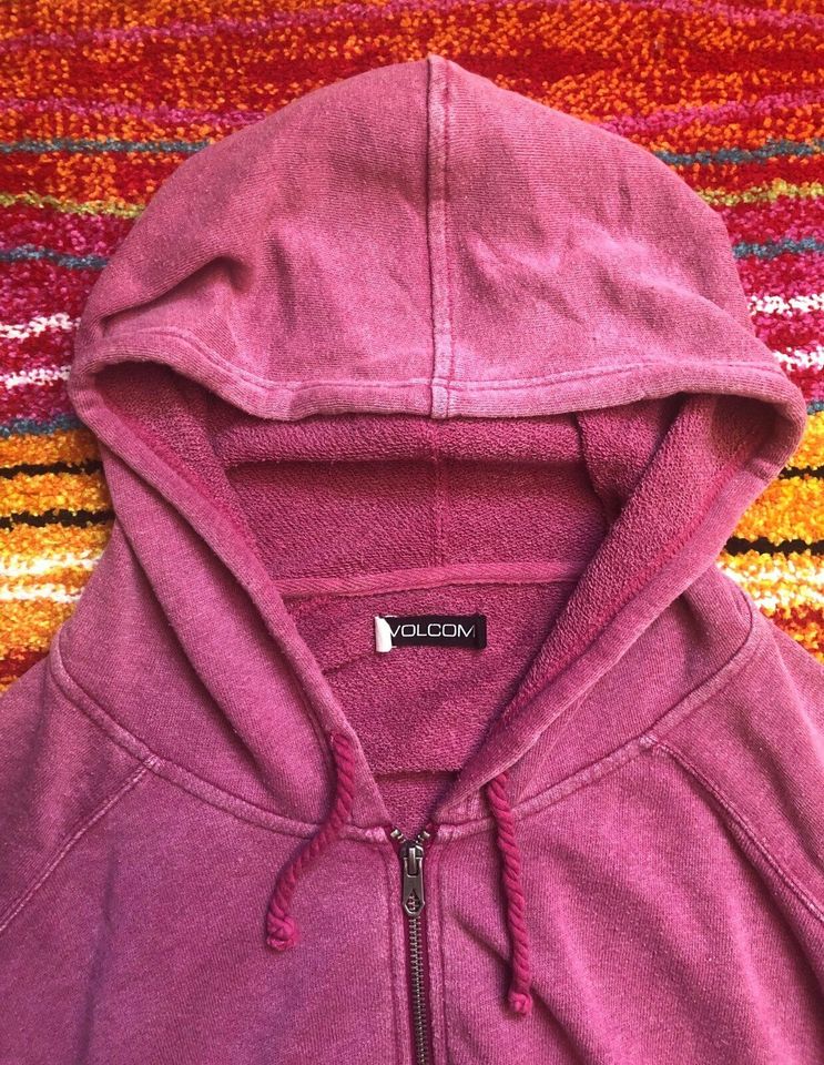 Volcom Zip Hoodie Oversized Sweater Pink Pulli Pullover Jacke in Bischofsheim